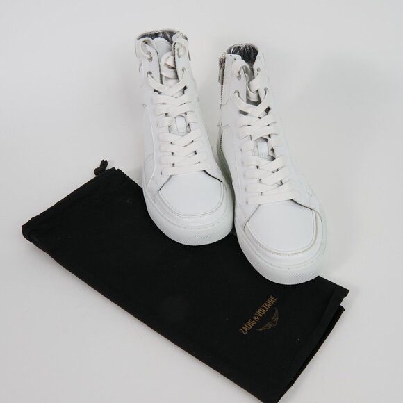 Zadig & Voltaire ZV1747 High Flash High-Top Sneaker Platform - NWOT - Size 39 - Picture 6 of 6